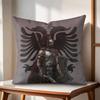 AAlbaniaS Flag Cushion Cover Natural Linen Organic Fabric DoubleSided Printing Couch Pillow Covers Home Decor