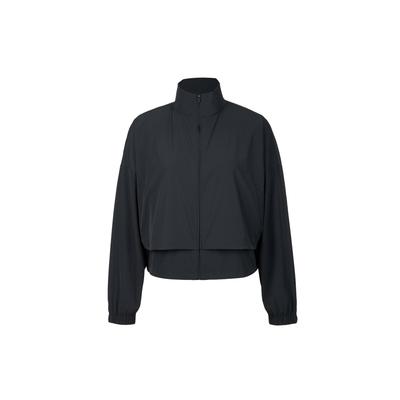Dri-Fit 24.7 Perfect Stretch Oversized Ademend Rits Lange Mouwen Jas Dames Jas Zwart Donker-Rookgrijs HJ0964-010