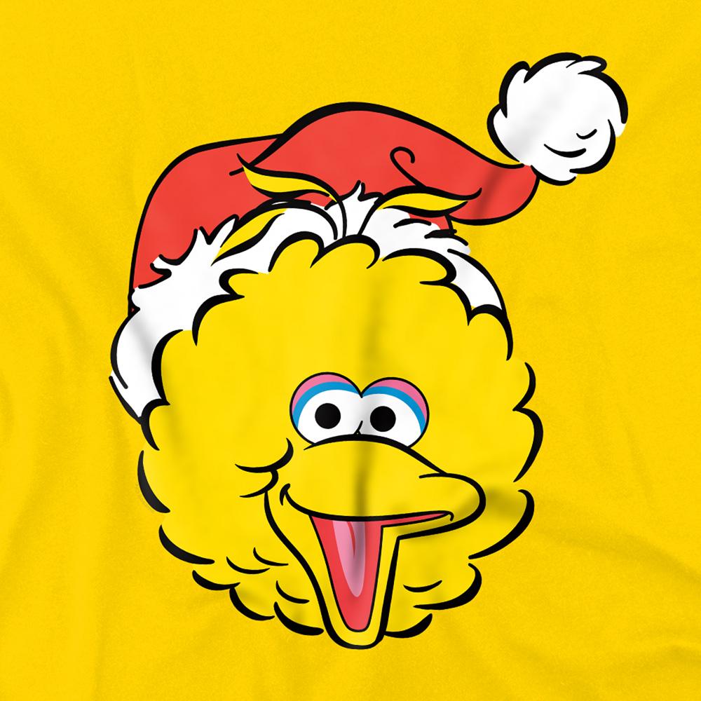 Sesame Street Unisex Adult Big Bird Santa Hat Christmas T-Shirt