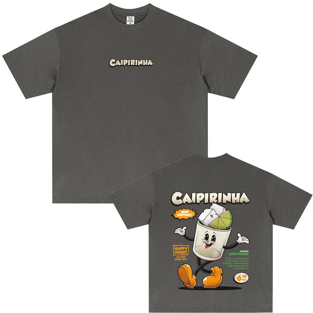 Caipirinha Cocktail Funny Meme T-shirt Men Women Clothing Art Aesthetic Short Sleeve T Shirt Male Casual Cotton Vintage T-shirts