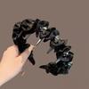 Women Headband Sparkling Rhinestones Decor Anti-slip Teeth Hair Hoop Versatile