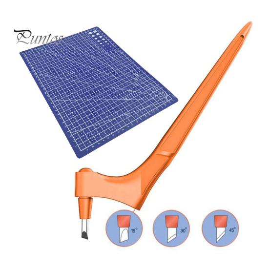 

Режущий инструмент для поделок с вращающимся на 360 градусов лезвием, эргономичным дизайном, сменными гравировальными головками, набор инструментов для резки поделок своими руками оранжевый