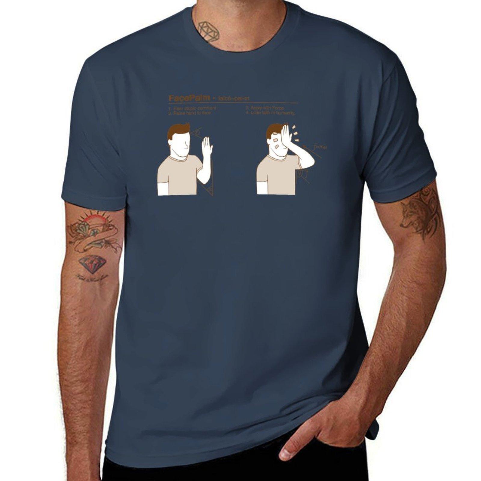 FacePalm TShirt Work Basic Short Sleeve Top S