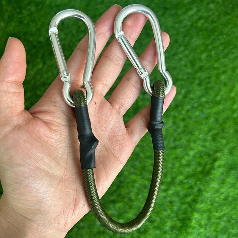 30/60/90/120Cm Karabiner Elastisches Seil Outdoor Camping Gepäckgurt Wäscheleine Stretch Langlebig Campingausrüstung Multifunktion