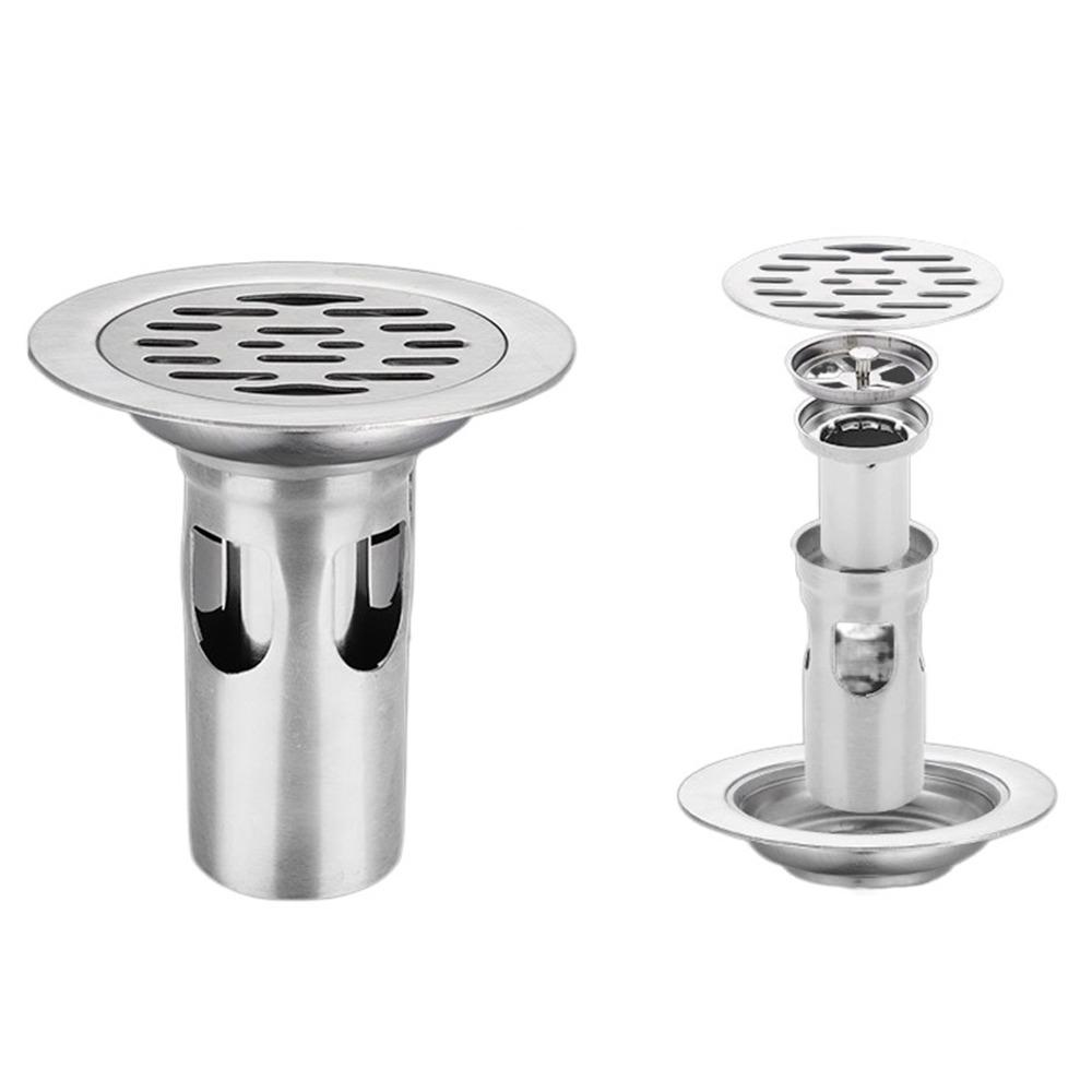 Stainless Steel Round Sink Strainer Cover Hair Catcher Sink Drain Plug  Bathtub