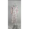 Printed Square Neck A-line Dress Women's Temperament Sexy Backless Slit Tied Dress Spring 2025