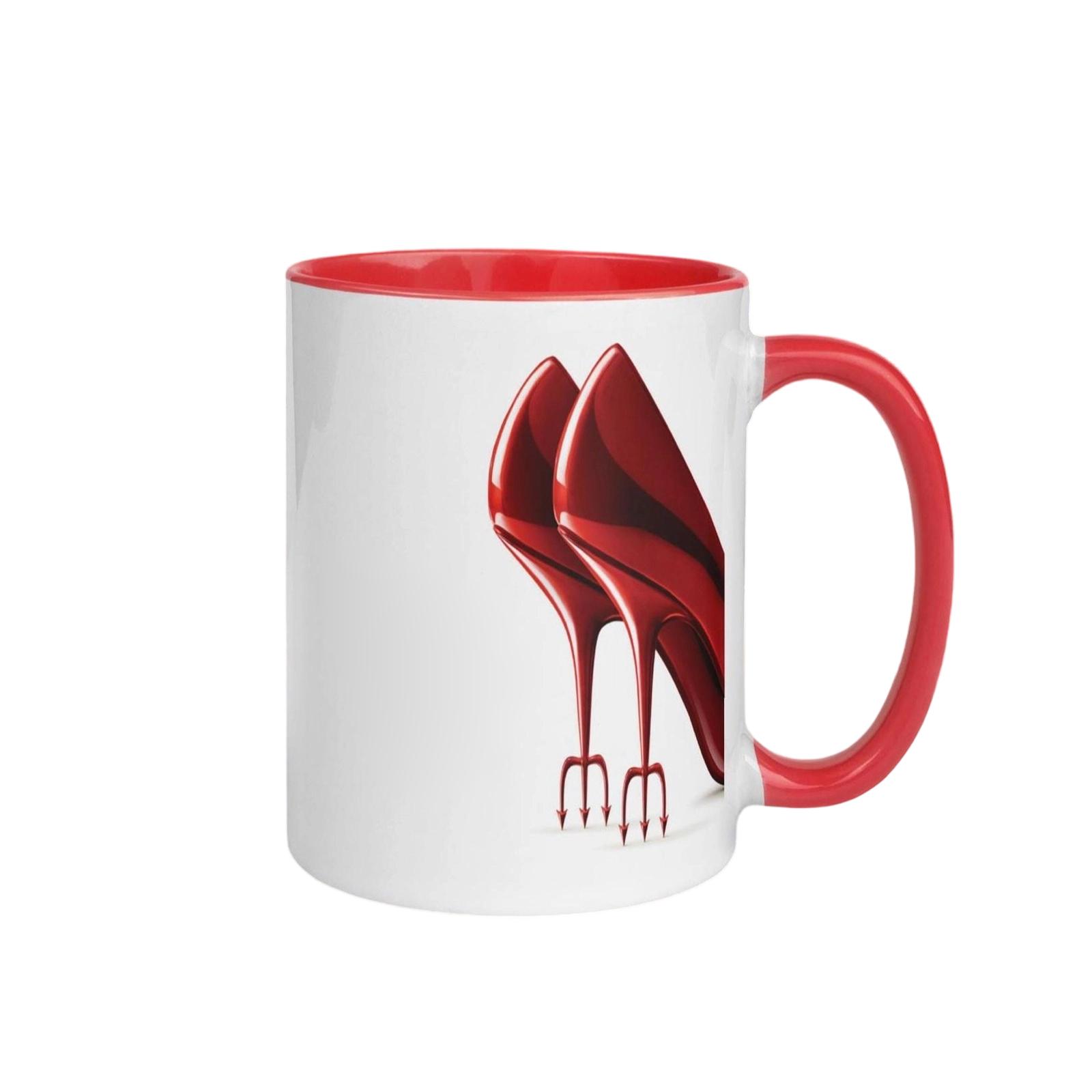 

Ceramic Coffee Mug with High Heel Shoe Art Print for Fashion Enthusiasts and Movie Fans Dishwasher Safe Handle Design one size