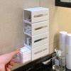 Wall Mounted Storage Box Bathroom Cosmetic Cotton Swabs Jewelry Storage Box Home Office Sundries Clips Hairpin Drawer Storage