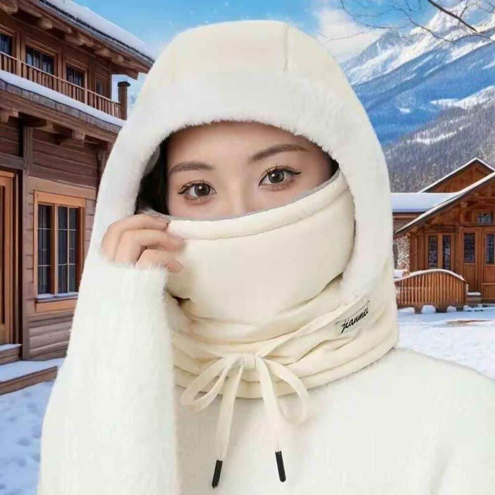 1 st Vinter Män Och Kvinnor Varm Lei Feng Hatt Fleece Förtjockad Kall Mask Halsduk Integrerad Utomhus Vindtät Cykling Väska Huvud