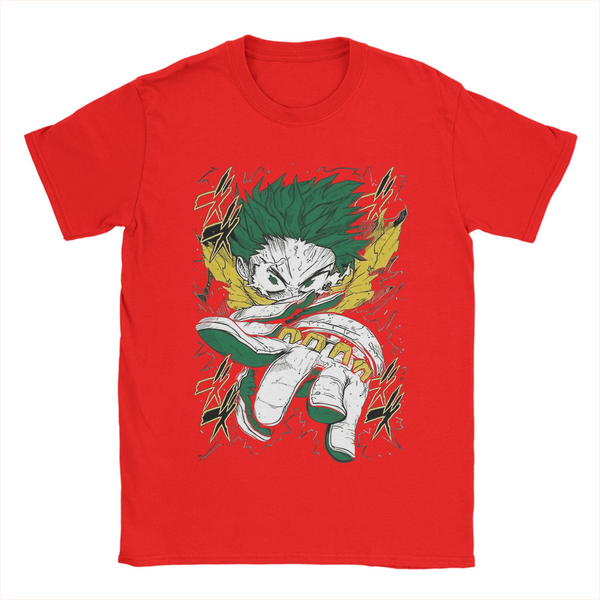 

Футболка Мужская My Hero Academia Деку Панч Винтажная Чистый Хлопок Круглый Вырез Короткий Рукав Футболка С Принтом S