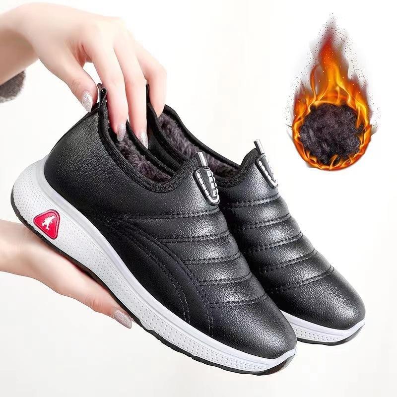 New Winter Velvet Snow Boots Velvet Non-slip and Warm, Comfortable and Fashionable Versatile One-pedal Doudou Cotton Shoes