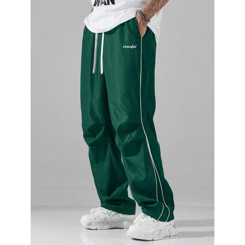 

Men s High Street Parachute Pants - Spring/Summer 2026 American Sports Casual, Style 8720 Double Extra Large темно-зеленого