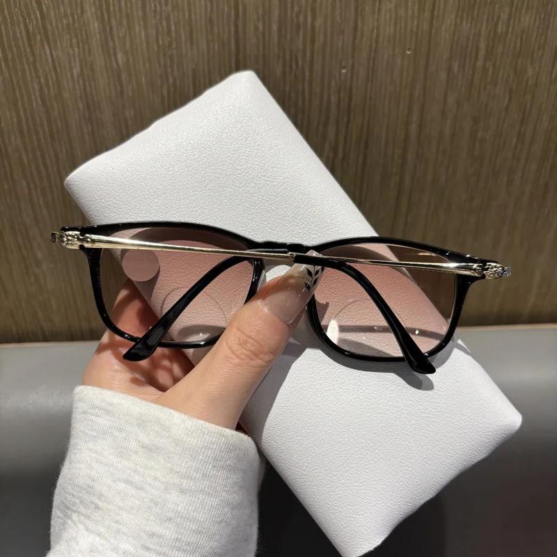 Versatile Bifocal Sunshade Reading Eyeglasses Uv Protection Sunglasses And Presbyopia Glasses Two-In-One Diopter +1.0 To +4.0