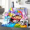 Custom Name Gabby's Dollhouse Theme Printed Blanket - Perfect for Couch, Bed, Travel & Outdoor Use | Machine Washable, Cozy & Durable.