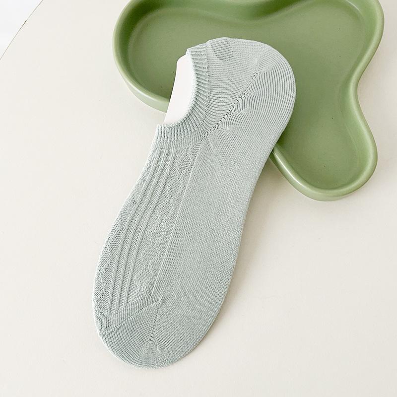 Dámské jarní a letní tenké bavlněné nespadávají s neviditelnými krátkými ponožkami do lodiček