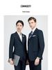 Women's Navy Blue Wool Suit - 70% Wool, Anti-Static, Ideal for Men and Women In White-Collar Professions