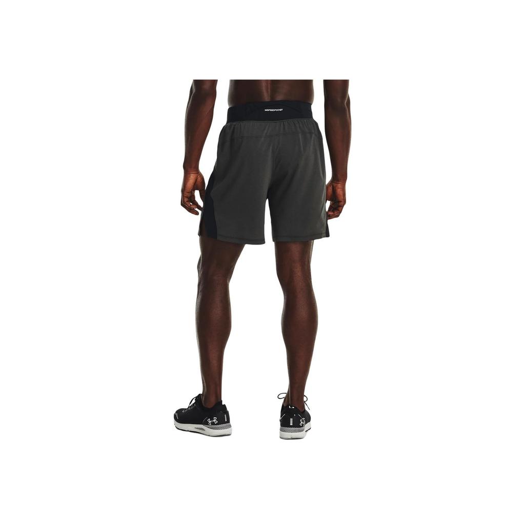 Under Armour Solid Color Elastic Waist Running Shorts Men Bottoms Black 1376510-001