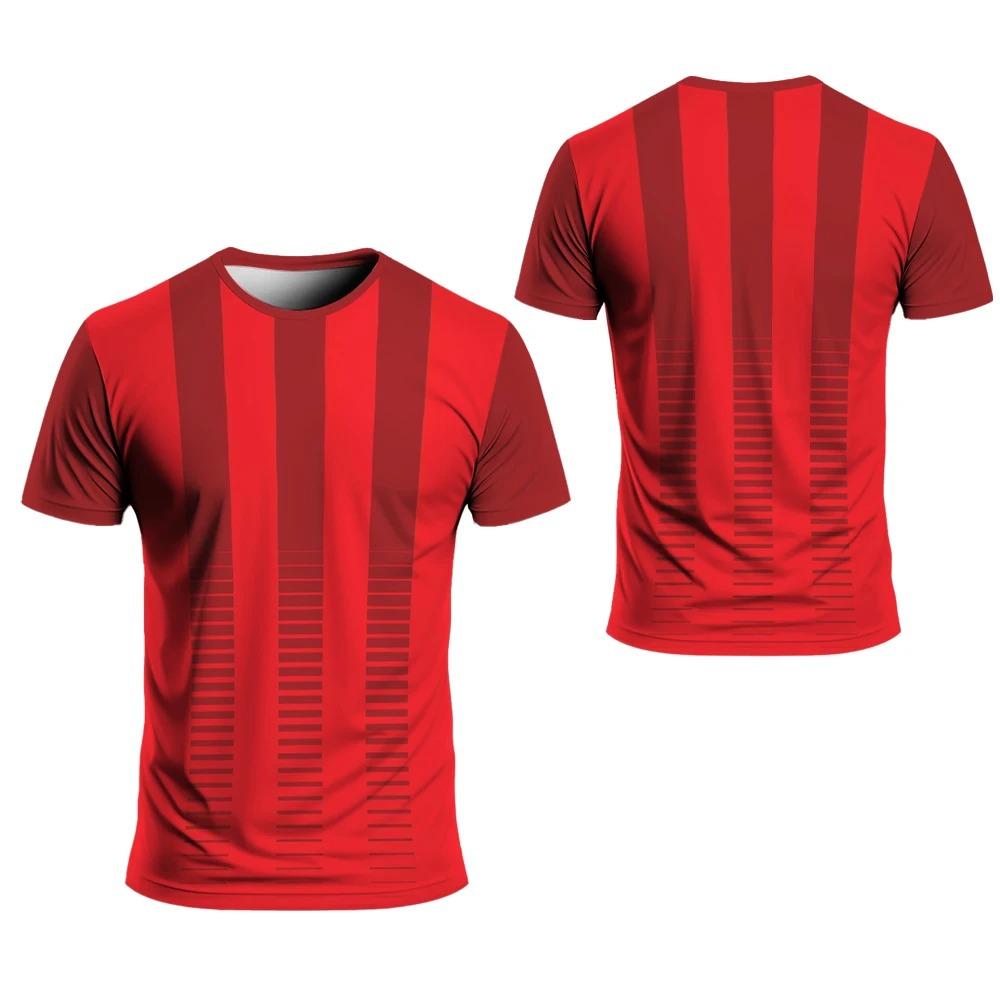Men's Outdoor Short Sleeved Multi-color Team Style Printed Loose and Trendy Sports Style