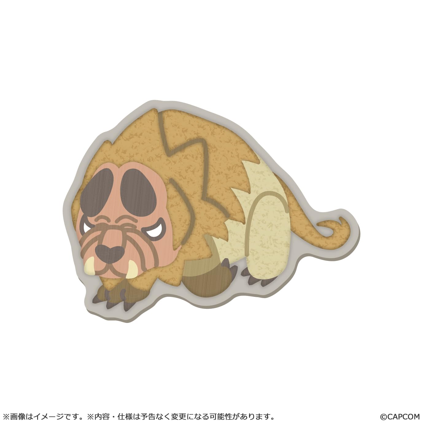 Capcom Monster Hunter Mondefo Sagara Embroidered 53 x Polyester Sticker, Doshaguma, Approx. 70mm,