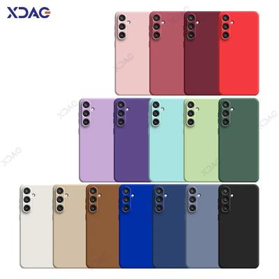 Luksusowe kwadratowe etui z płynnego silikonu dla Samsunga S24 Plus Ultra SamsungS24 S24Plus S24Ultra 5G 360 miękka ochronna obudowa