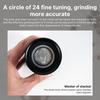 Manual Coffee Bean Grinder with Ergonomic Wood Crank 6 Core Conical Burr Digital Grinding Degree