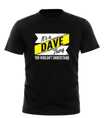 Dave V2 Nachname Ding - Herren Lustiges Neuheit T-Shirt Top Geschenk T-Shirt Alle Größen