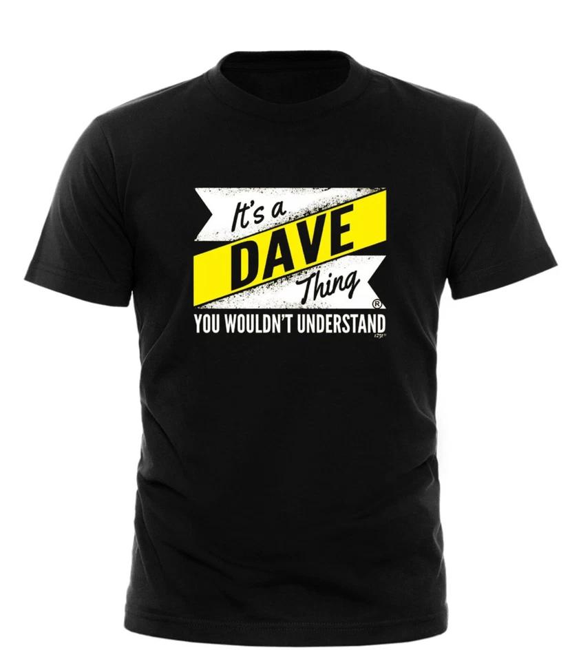 

Dave V2 Surname Thing - Mens Funny Novelty Tee Top Gift T Shirt All Sizes S