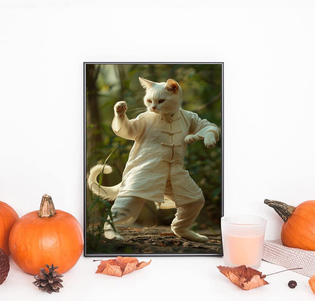 

DIY Алмазная картина «Боевые кошки» Набор для вышивки крестом Мозаика Искусство Алмазная картина Полный круг/Квадратный алмаз Украшение дома Square 20x30cm