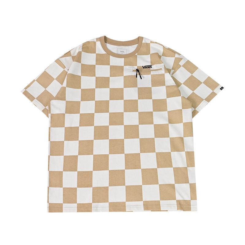 Vans Ss24 Sports Casual Cotton Short Sleeve Crew Neck Checkered T-Shirt Men Tops VN000GR8CTD M