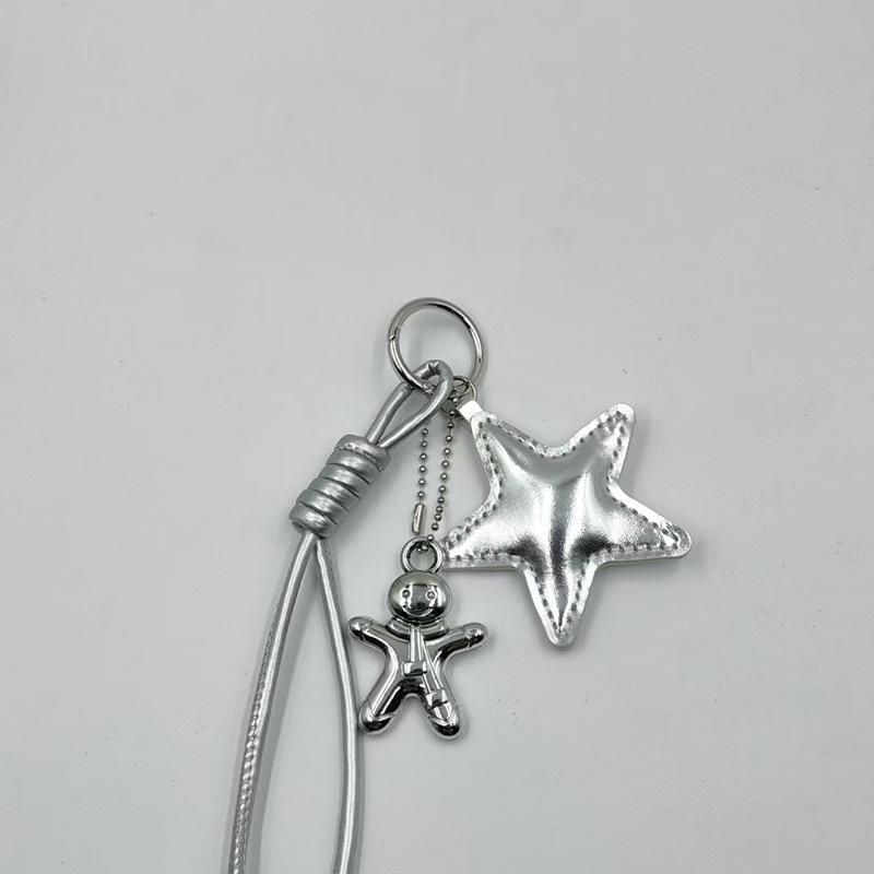 

New Star Charm Leather Balloon Dog Pendant - Miu Style Braided Bag Accessory срібний
