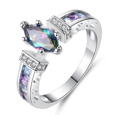 Anel Colorido Feminino Personalizado Cor Anel de Dedo