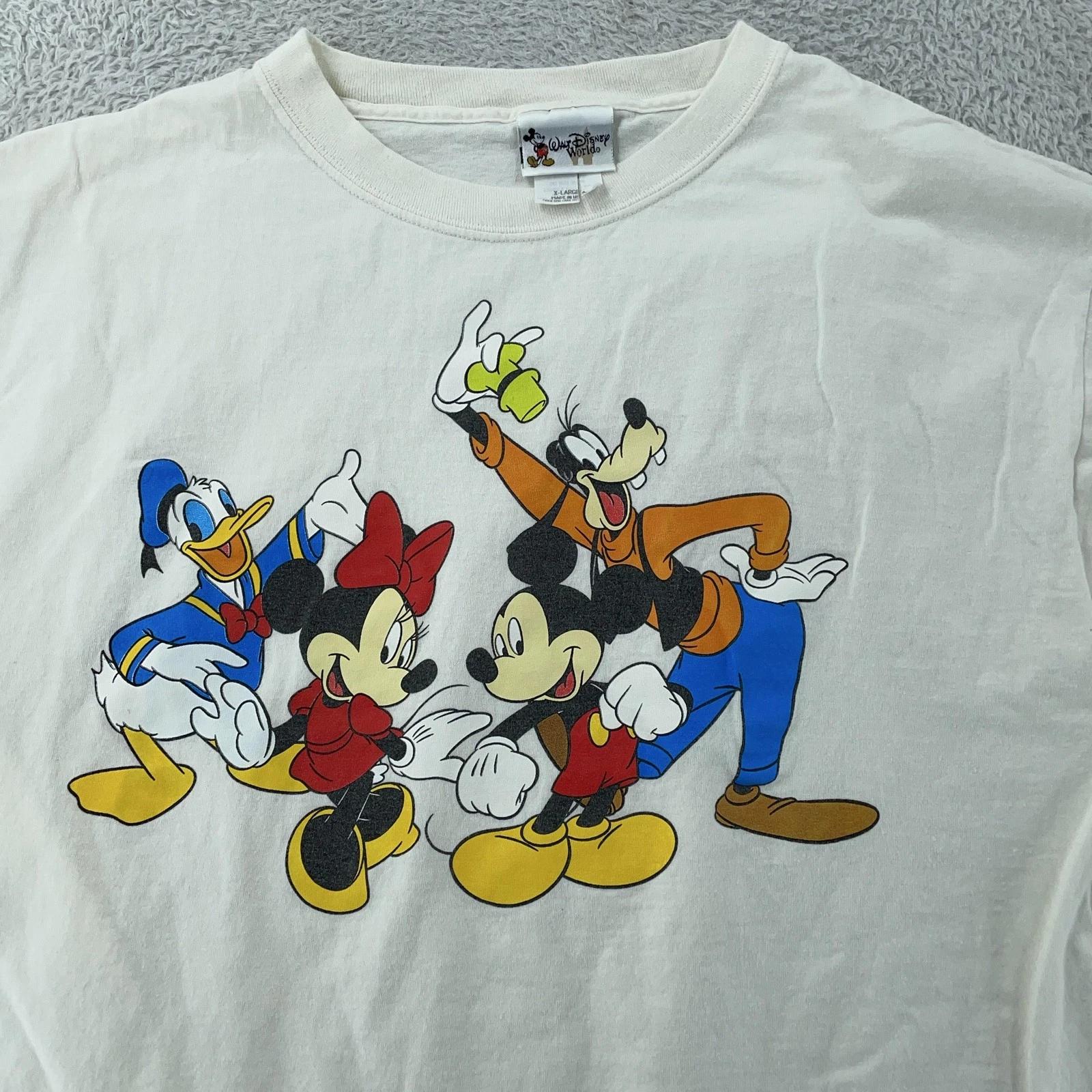 

Vintage Walt Disney World Shirt Mens L/XL Mickey Donald Goofy Graphic USA 90s 3XL