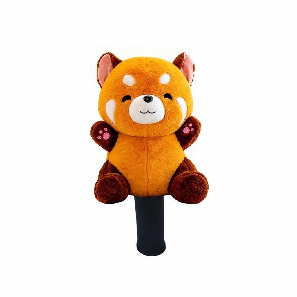 Cartoon Orange and Black Bear Headcover Soft Golf Cover