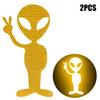 Alien Reflective Stickers For Car Night Warning Creative Styling Car Motorcycle Sticker Decals Auto Driving Safety Decals