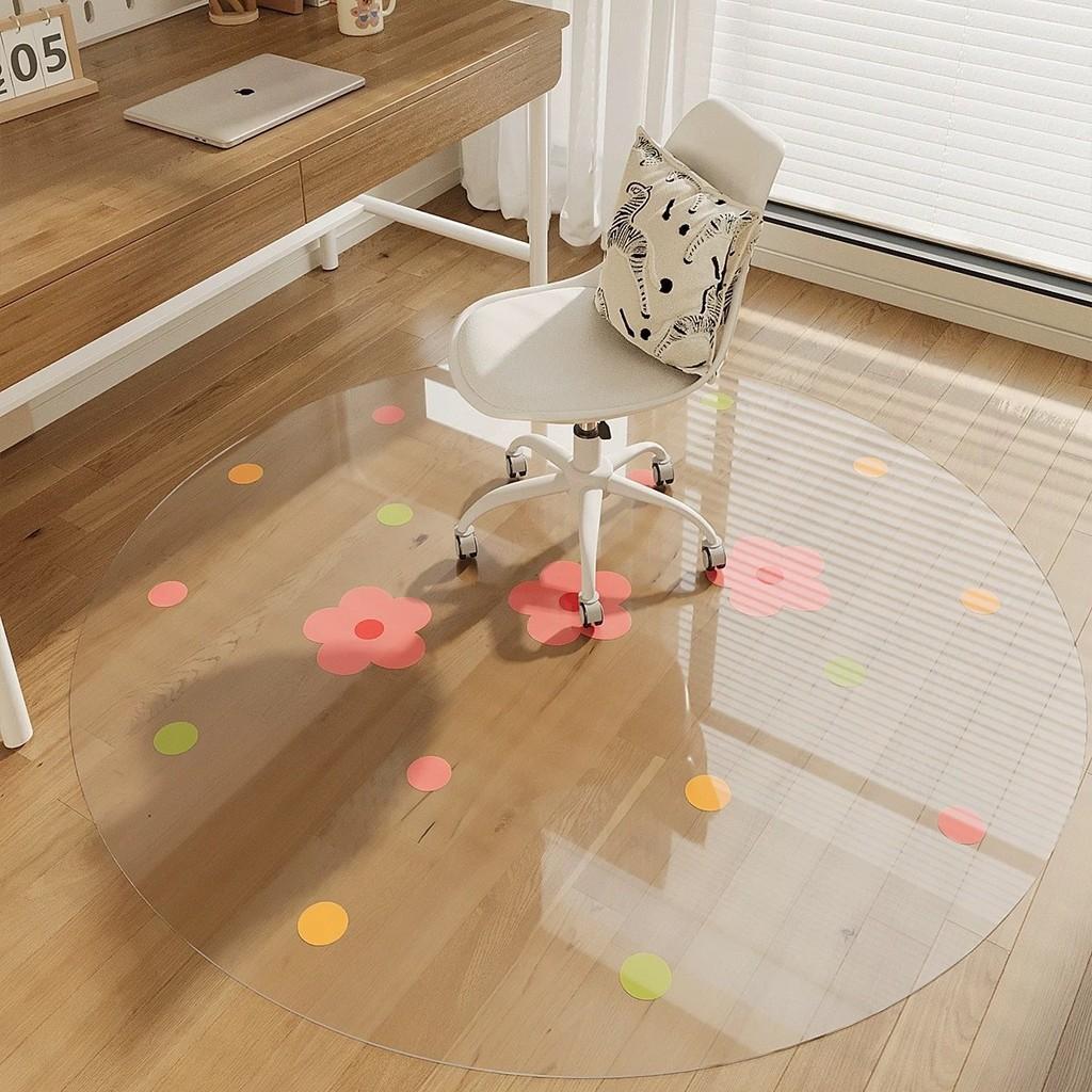 Spring Blossom Cartoon Pvc Computer Chair Pad For Home Office And Bedroom Decor