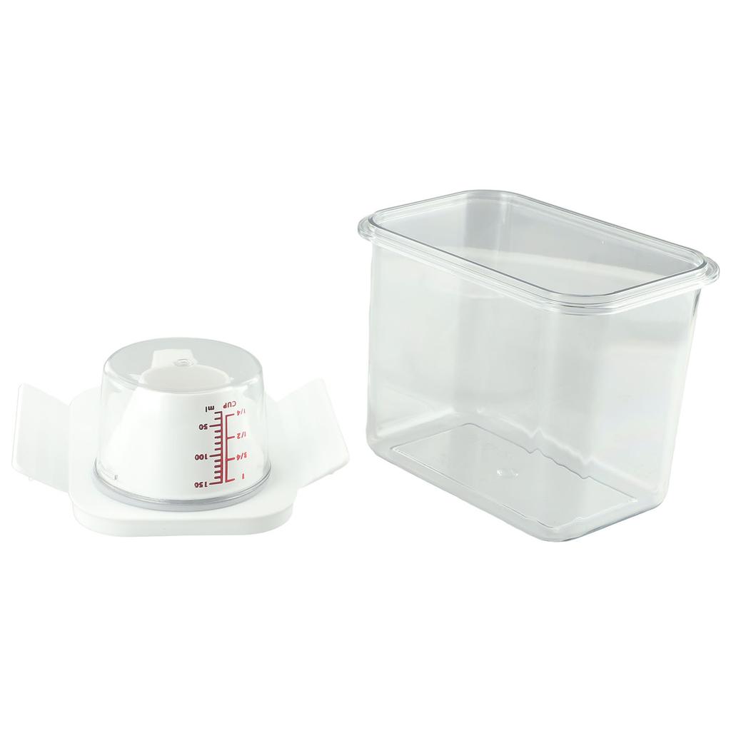 Double-Sided Snap Washing Powder Double-sided Snap Transparent White Washing Powder Dispenser With Measuring Cup