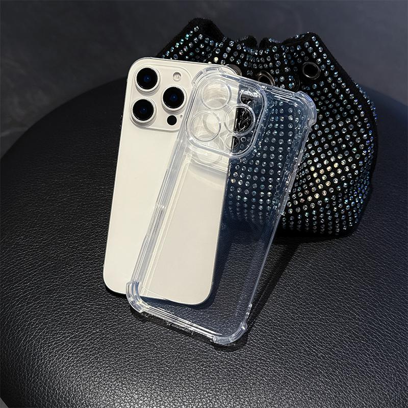 Clear Shock Proof Phone Case for iPhone 17 Air 16 15 14 11 12 13 Pro Max 16 15 Plus Soft Silicone Cover Transparent Coque