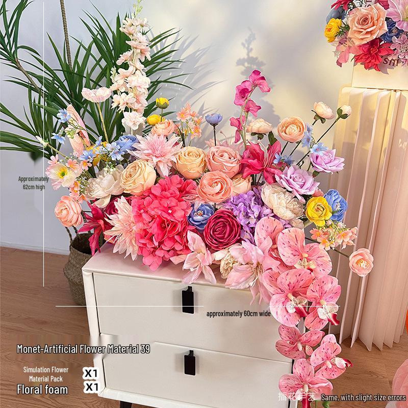 Romantic Wedding Aisle & Table Flower Arrangement: Floral Art Bouquet and Ornaments