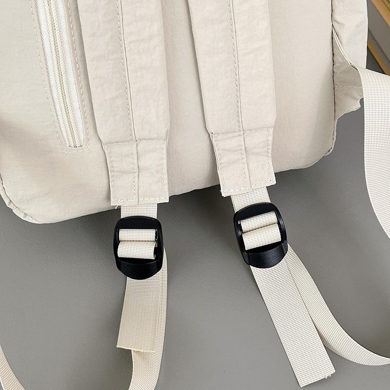 Drawstring Backpack Travel Contrast Backpack Lightweight Nylon Schoolbag