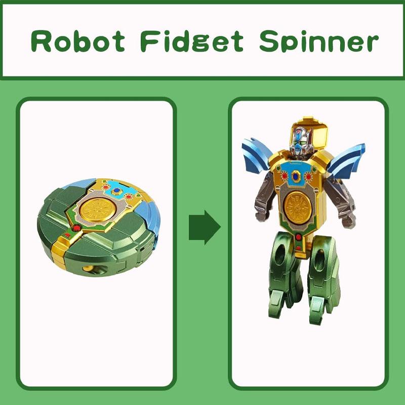Robot Transformation Fidget Hand Spinner Gyro Funny Deformation Action Figure Stress Relief Finger Toy For Kids Gift