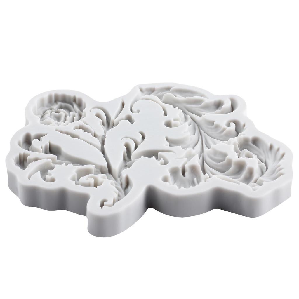 Baroque Silicone Mold Leaf Vine Fondant Molds Cake Decorating Tools Theme Cake Dessert Decorated Chocolate Candy Mold