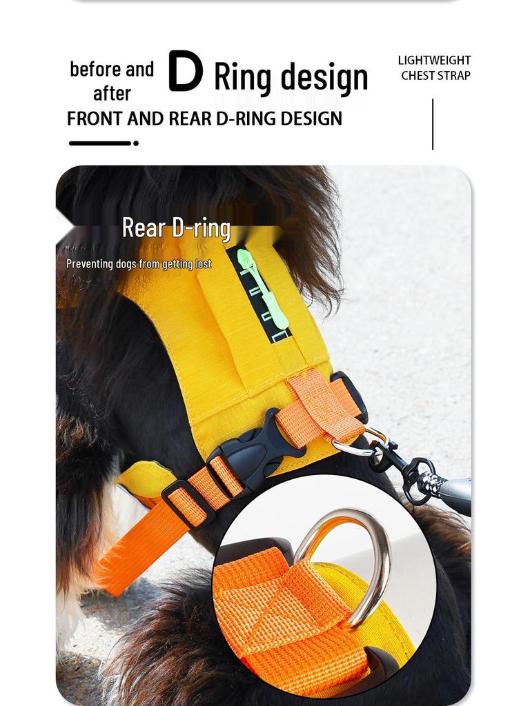 Reflective Vest-Style Leash for Small & Medium Dogs - Lightweight & Cross-Border Chest Harness