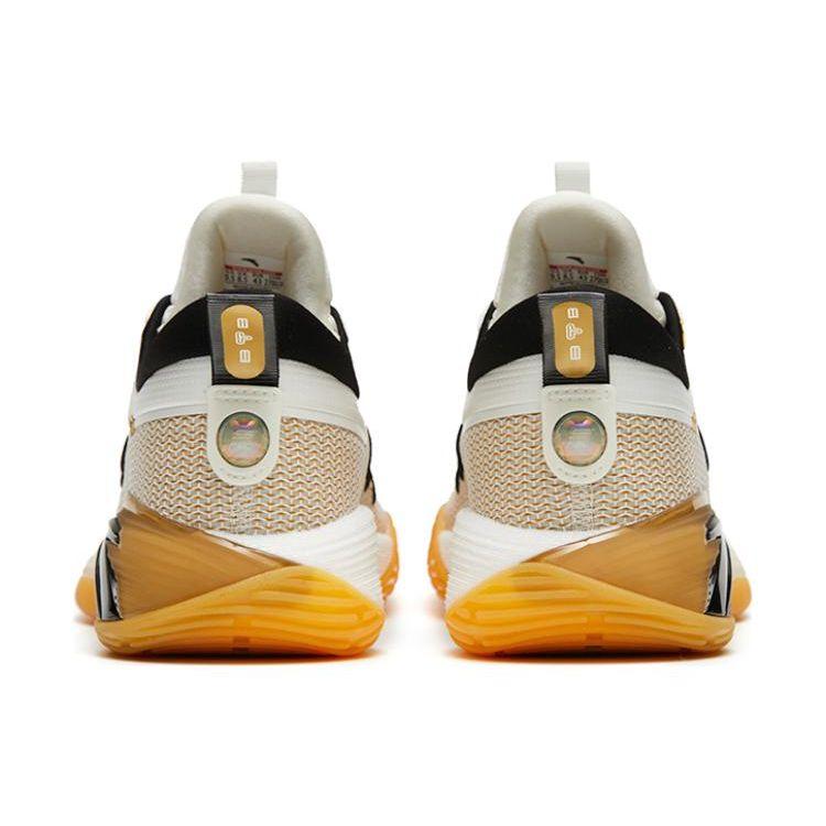 Anta Zup1 Nitrogen Technology Shock Absorption Anti-Slip Wear-Resistant Low-Top Basketball Shoes Men Sneakers Brown White 112321105-4