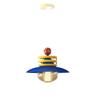 Dopamine Dining Table Set with Swing Arm Pendant Light and Eye-Protecting Ceiling Light for Kids
