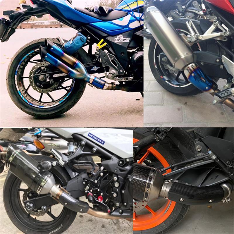 Motorcycle Exhaust Muffler Carbon Fiber Protector Escape Heat Shield Cover Guard Anti-scalding Cover For Z900 Pit Bike Vintage