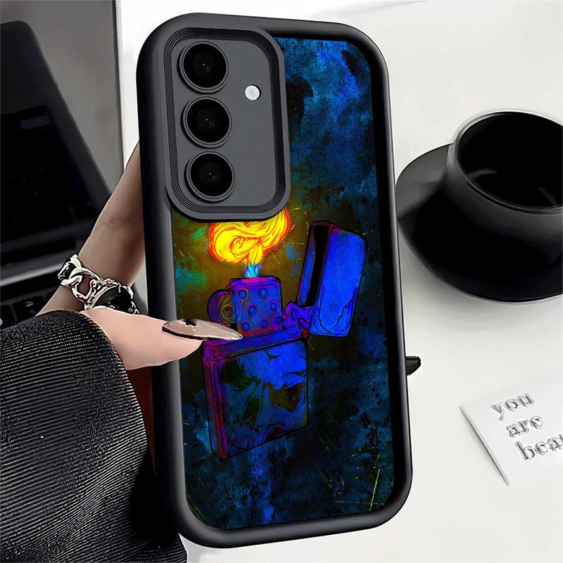 Phone Case for Samsung Galaxy S26 S25 Ultra S24 FE Lighter Cool Pattern Shell S23 Plus S22 + S21 S20 5G Soft Silicone Funda