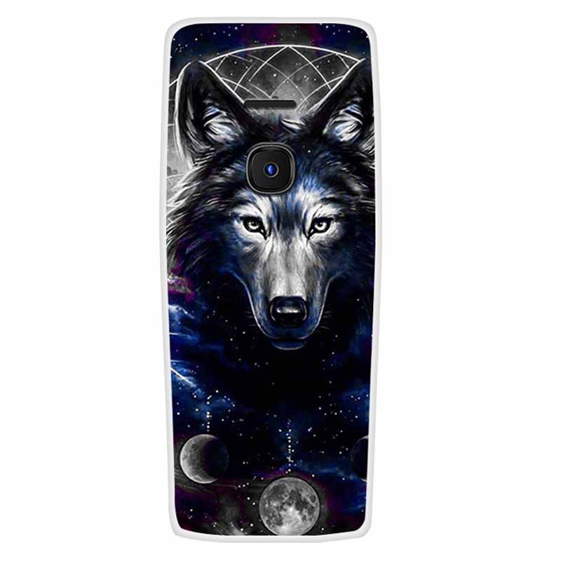 For Nokia 8210 4G Case Soft Silicone Owl Wolf Fashion Back Covers for Nokia 6300 4G Cases Lovely Painted Marble Protection Bags