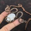 Rainbow Moonstone Gemstone Necklace Copper Wire Wrapped Necklace Handmade Dainty Copper Jewelry Adjustable Necklace Unique Necklace For Gift