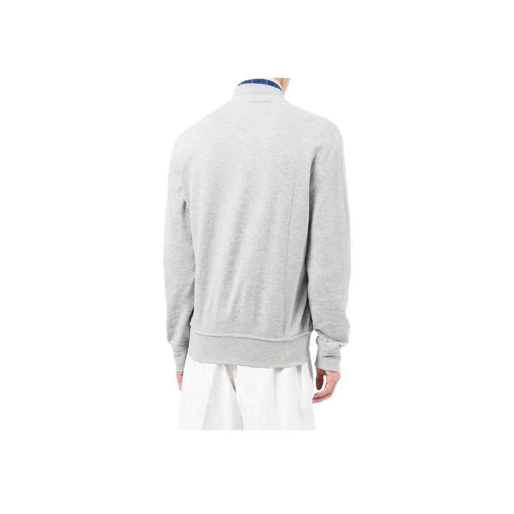 Polo Ralph Lauren SS23 Logo Solid Color Embroidered Zip Jacket Men Jackets Gray 710842844-001