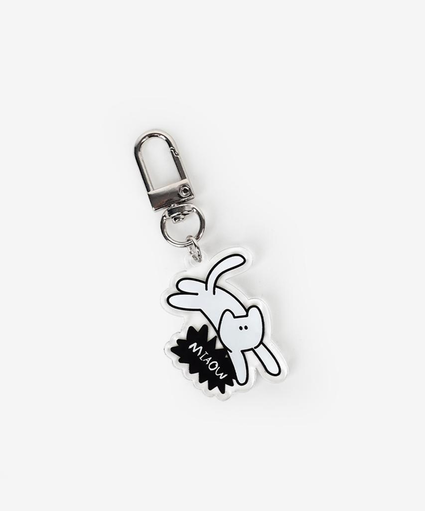 Balloon Friends [5Set] Miyao Cat Pattern String Tote Bag & Pouch S, M & Keyring & Sticker Set